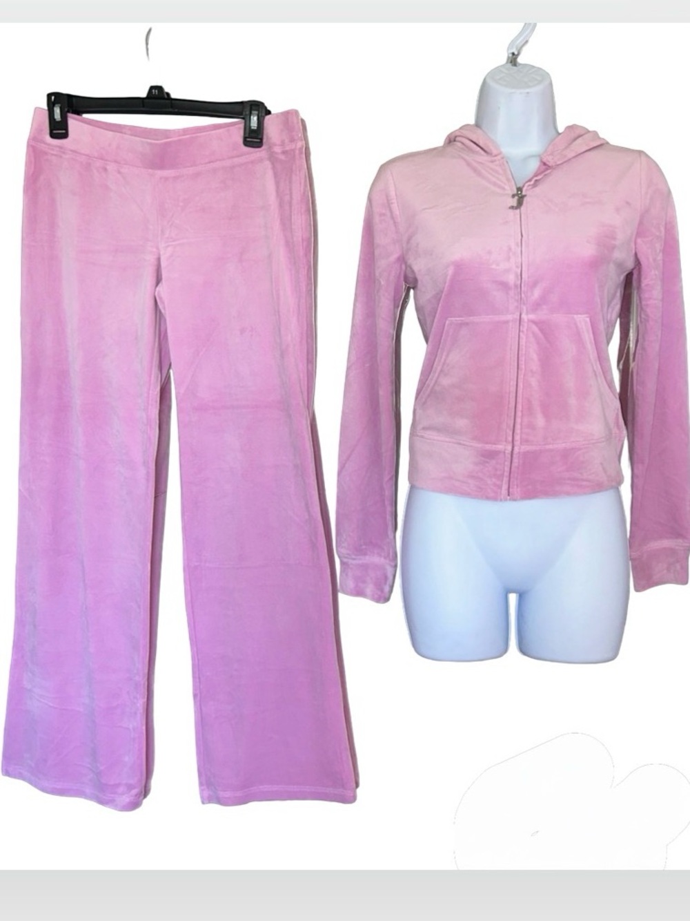 JUICY COUTURE FLORAL BLOOM OG BLING RHINESTONE VELOUR TRACKSUIT SWEATSUIT NWT - Picture 13 of 16